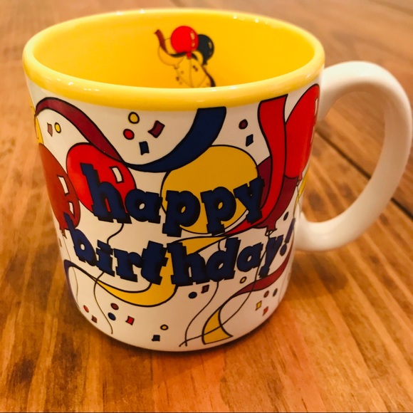 Vintage 1993 Happy Birthday Balloons Coffee Cup - Picture 1 of 6
